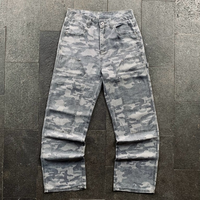 CAMO DOUBLE KNEE CARPENTER PANTS