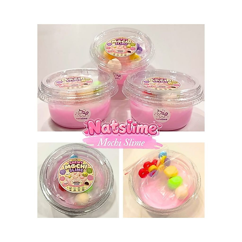 NATSLIME Chewy Slime Topping Mochi Wangi Kenyal Lucu