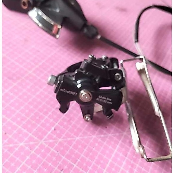 FD sepeda MBT dan shifter depan 3 speed, bekas terawat
