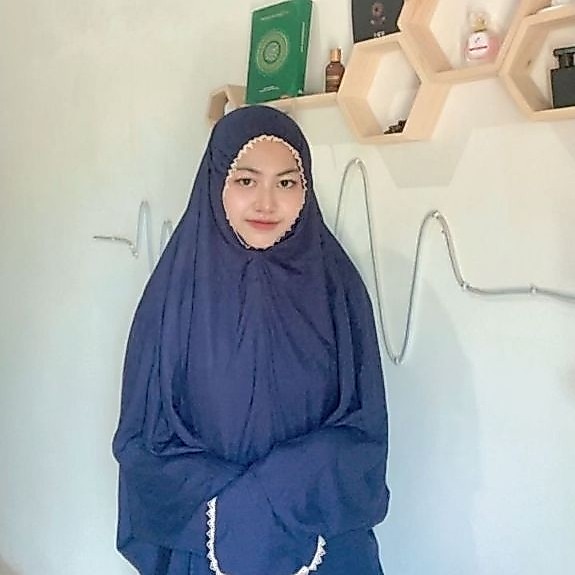 mukena terusan polos bahan rayon twill