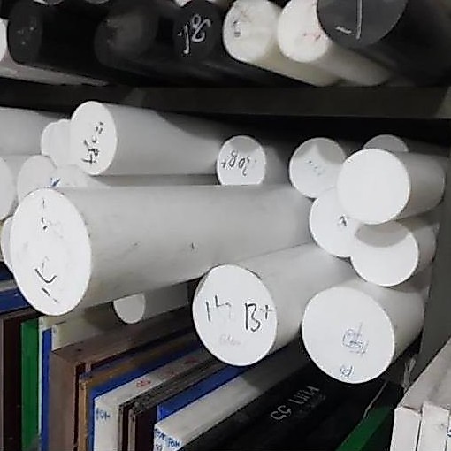 Teflon batangan/ptfe rod 50mm x 50cm