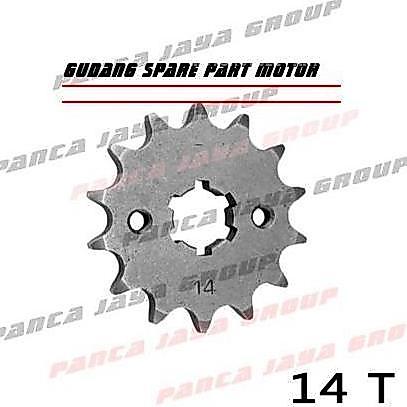 GEAR DEPAN 428 14 T HONDA C90 C-90 ASLI