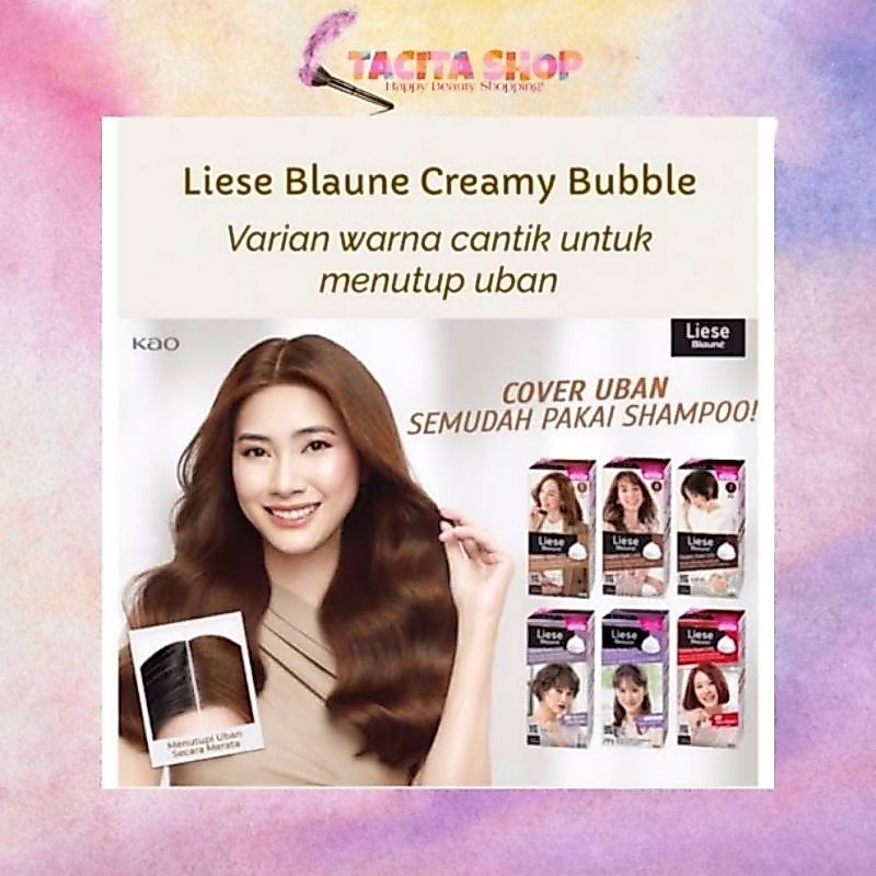 Liese Blaune Creamy Foam Color / Cat Rambut Uban / Semir Rambut Uban / Cat Rambut Khusus Uban /
