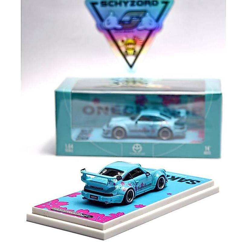Time Micro Porsche RWB 964 GT Wing Sakura Japan Limited Edition Tiffany Blue