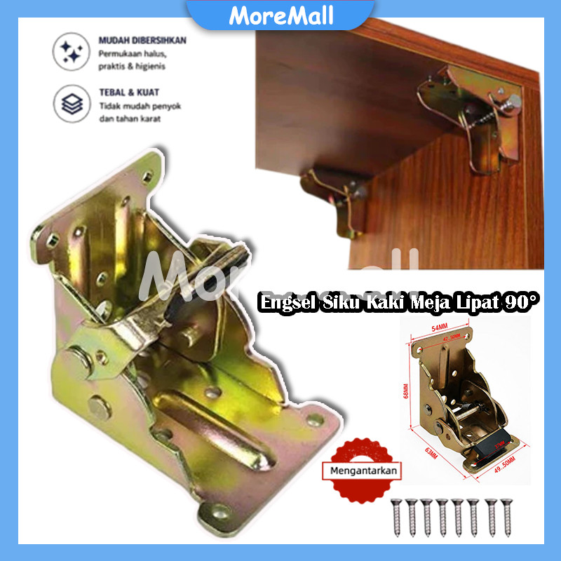 MM- Engsel Siku Kaki Meja Lipat 90°  /Engsel kaki meja lipat /Siku Lipat Bracket / Siku Kaki Meja Li