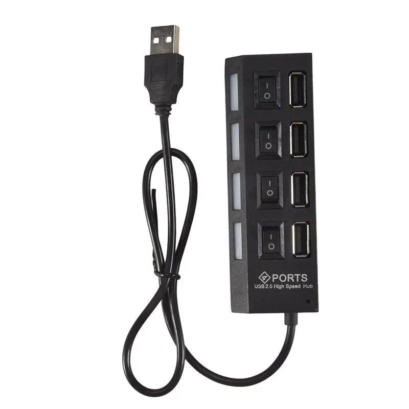C9-USB4 Port 2 Splitter With Swit HUB 4-Hole Independent Swit HUB USB2.0 Hub Multifunction