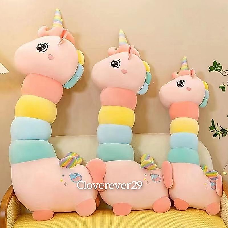 Boneka Unicorn Leher Panjang Lucu Lembut 85 cm 105 cm 125 cm