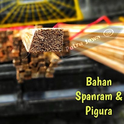 Kayu  Damar Batangan/Lonjoran/List kayu ukuran 2×3 cm Bahan Spanram & Bingkai
