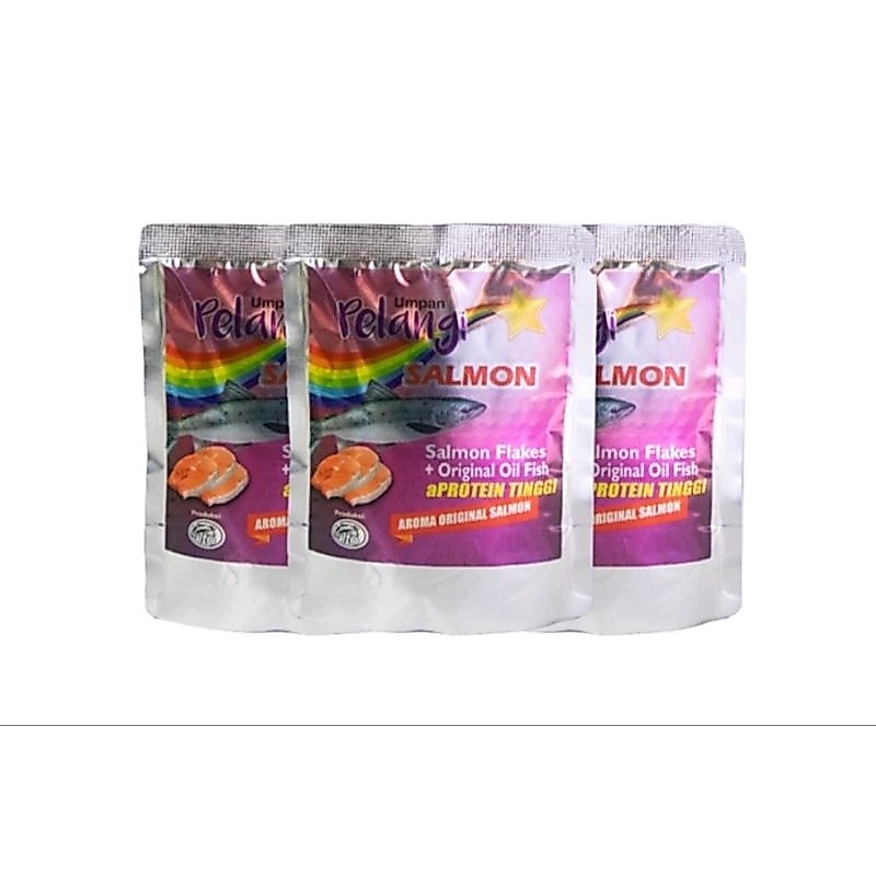 Umpan Pancing Pelangi Salmon