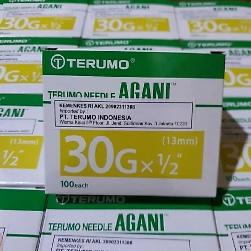 needle agani Terumo 23 G, 30 G