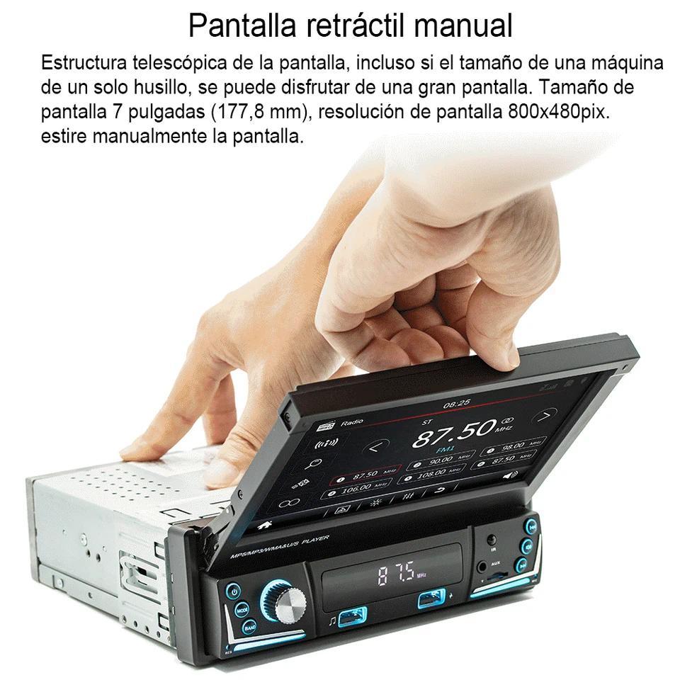 Car MP5 Player kit with 12 LED Rear View Camera 9606 Manual Retractable Screen 7" Inlay Car MP5 Play