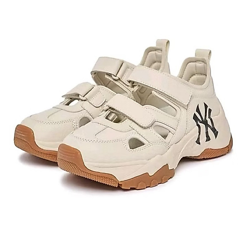 Sepatu Sandal MLB Bigball Chunky NY Yankee Mask Cream / MLB Original