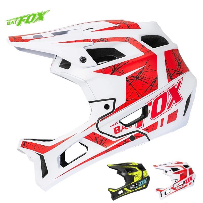 BATFOX Full Face Adult rt Bike Helmet Light Bike BMX Extreme BMX MX Downhill Off-Road Racing Helmet