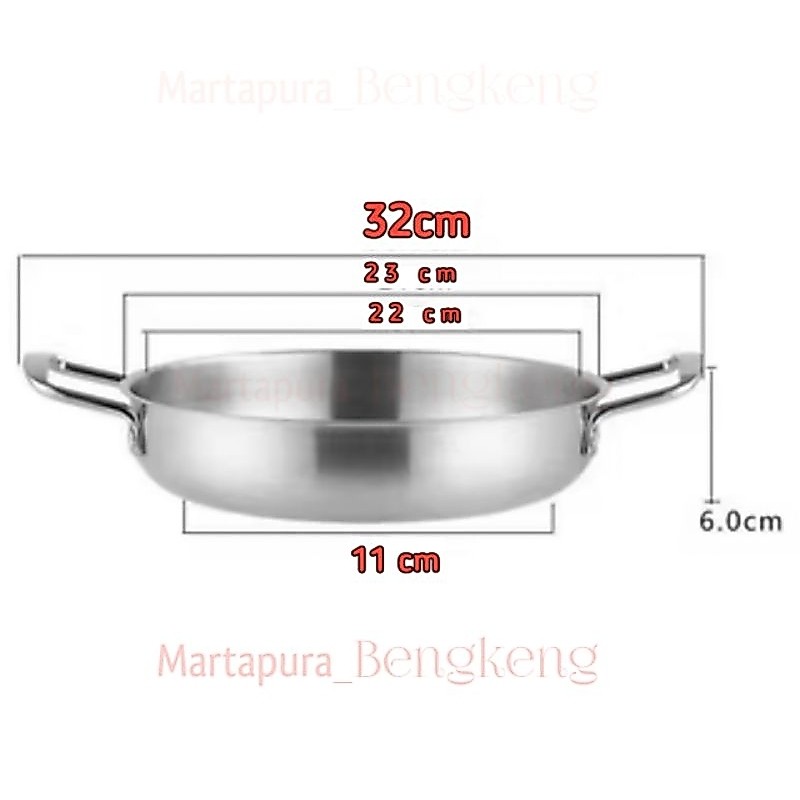 Wajan stainless ala korea / Panci ceper stainless 22cm