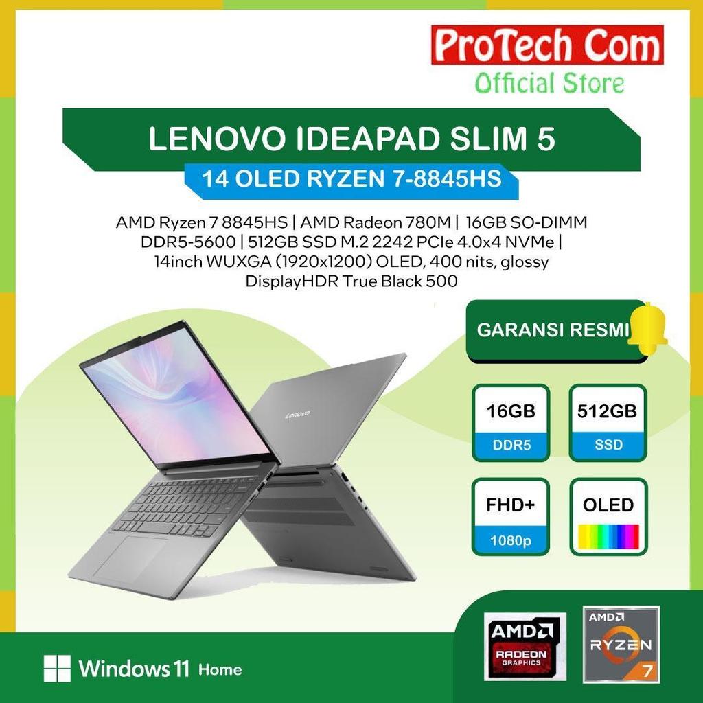 LENOVO IDEAPAD SLIM 5 14 OLED RYZEN 7-8845HS 16GB 512GB 14.0 WUXGA IPS W11 OHS