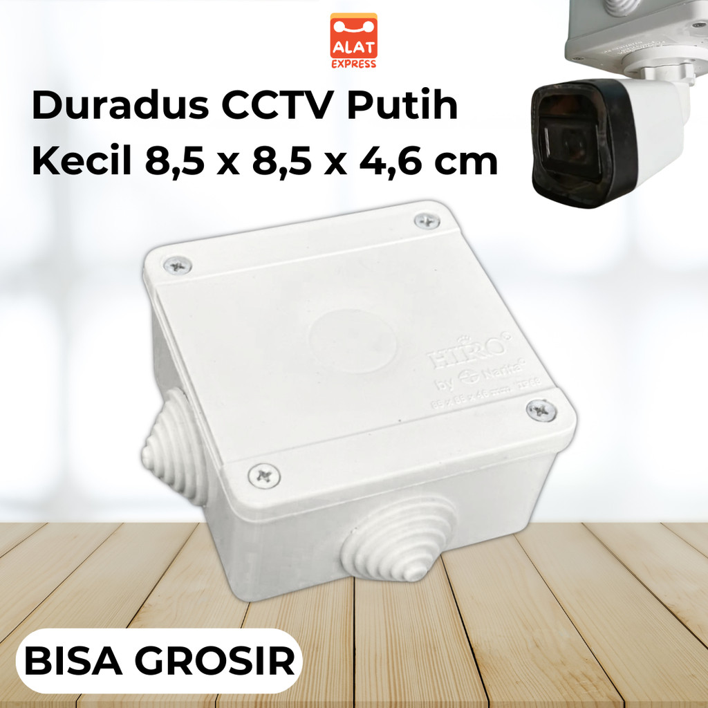 Duradus Doradus Dorados Junction Box CCTV Hiro Putih KECIL Tahan Air 8,5 x 8,5 x 4,6 cm (3/4")