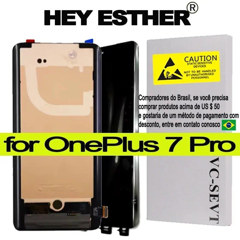 6.67 Supor Amoled splay For OnePlus 7 Pro LCD splay Screen+Touch Panel gitizer Frame For Oneplus 7T 