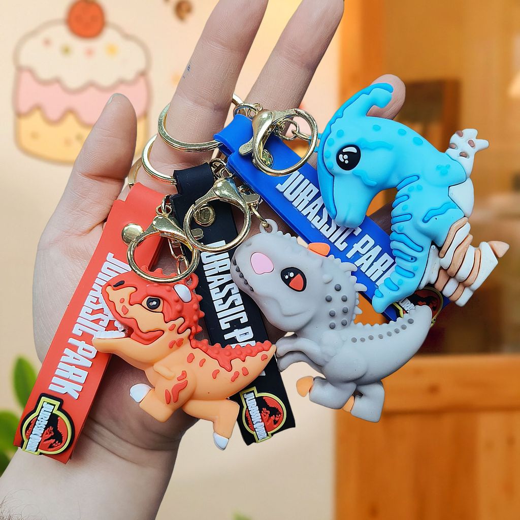 Gantungan Kunci Dinosaurus Chibi Jurassic Park Lucu Tas Mobil Motor Keychain Dino Cute Murah Kado Un