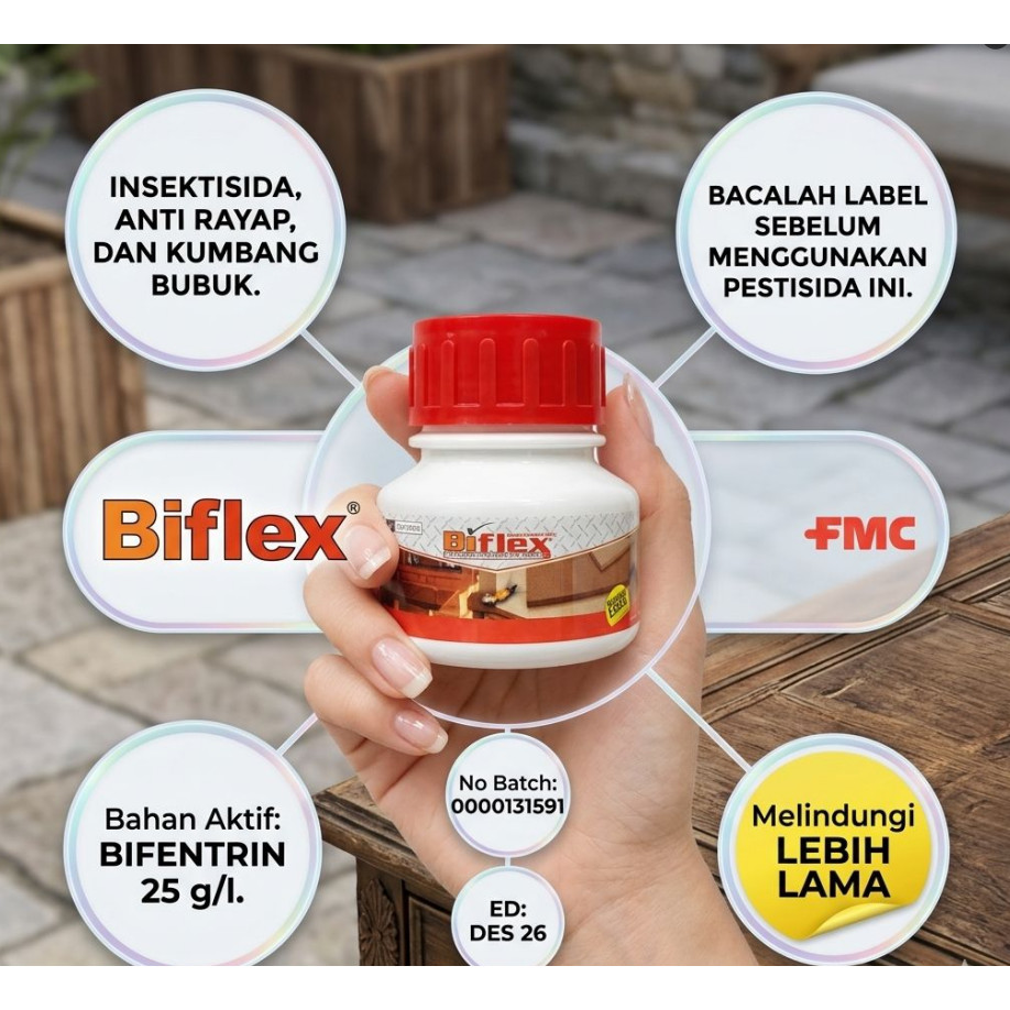 Termitisida Biflex 100 Ml Anti Rayap Kumbang Bubuk Obat Kayu Ampuh Cair Perlindungan Furniture Bangu
