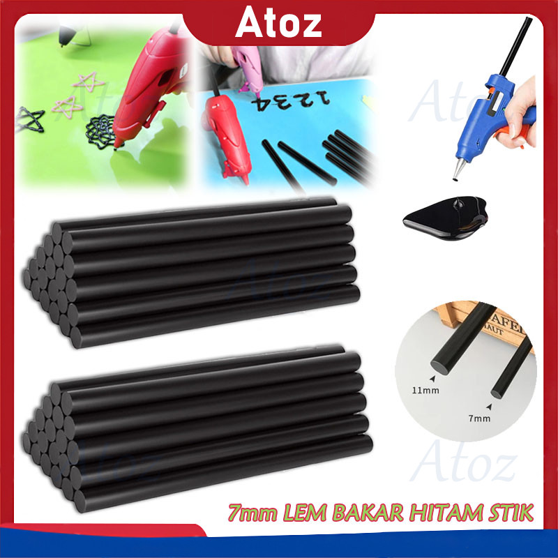 10 PCS LEM BAKAR HITAM  STIK/Lem Lilin Tembak Warna HITAM/ Lem Hitam Ajaib/Refill Lem Tembak Kecil d