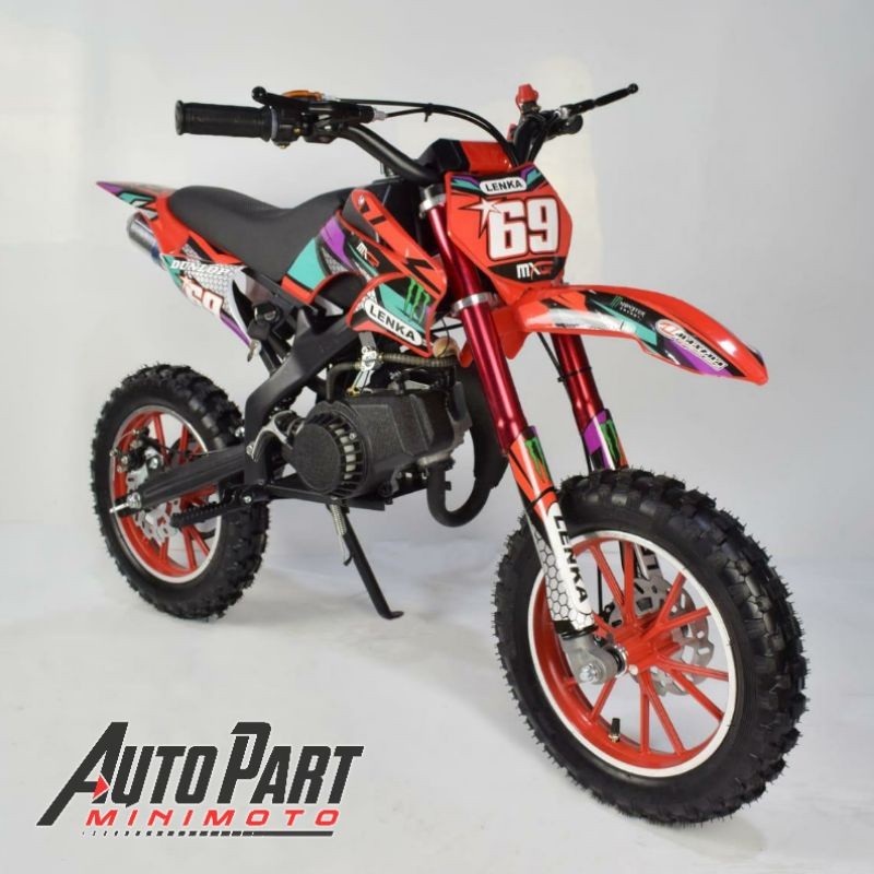 FLASH SALE Motor Mini Trail LENKA MC69 Trail Mini 50cc 2T Mesin Tarik