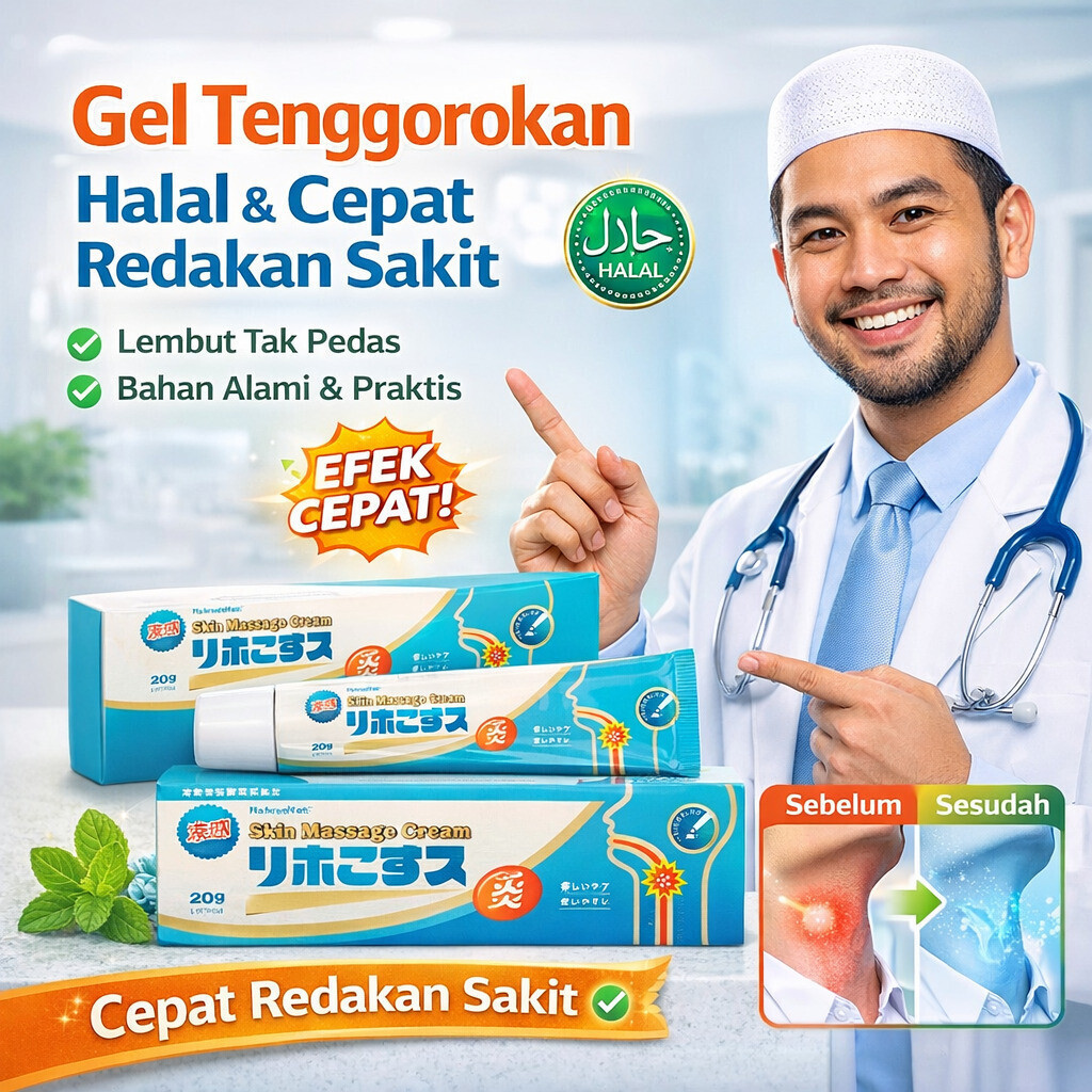 [Rasa Segar Madu Mint Tahan Lama] Gel Pereda Sakit Tenggorokan / Obat Herbal Radang Tenggorokan / Ge
