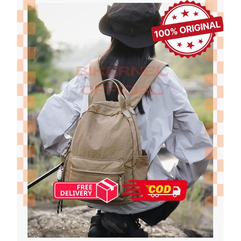 Mores Tas Ransel Olan Pria Wanita Parasut Anti Air Waterproof Ukuran Kecil Sedang Tas Traveling Petu
