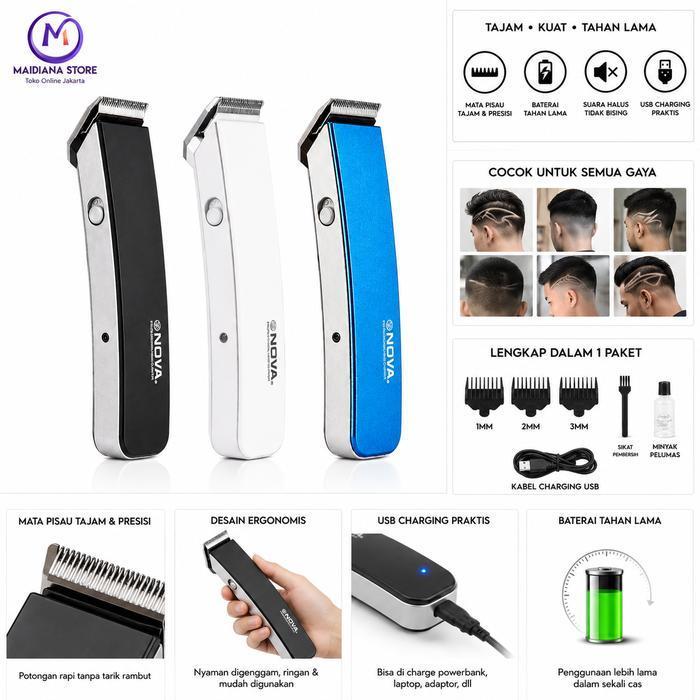 Viral !!! Promo Alat Cukur Rambut Kumis jenggot New Nova 216 Cas Elektrik Mesin - NOVA 216