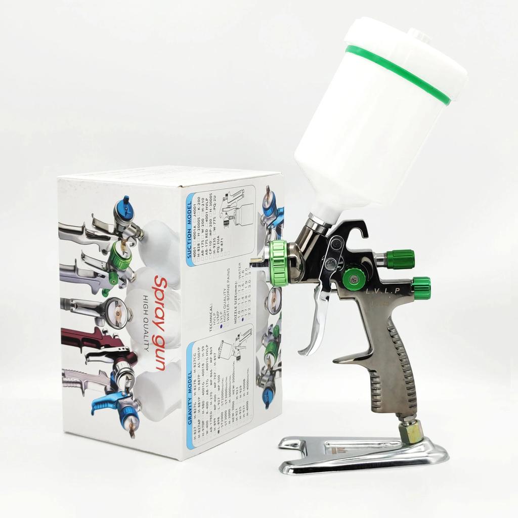 LVLP 13mm Spray  L898 Stainless Steel Gravity Feed Spray  With 600cc Cup LVLP Professional Airbrush 