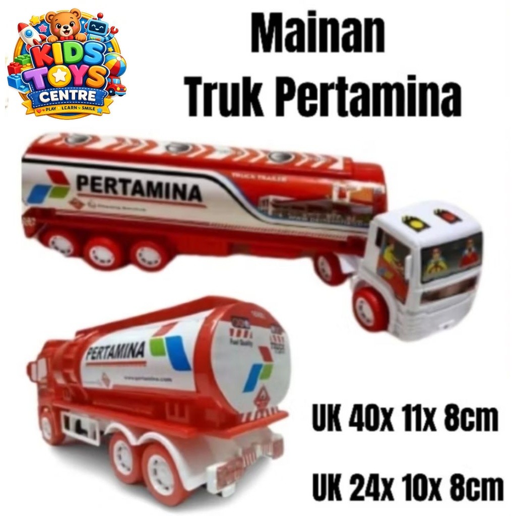 Mainan truck Pertamina panjang/Pertamina mika mainan truk anak