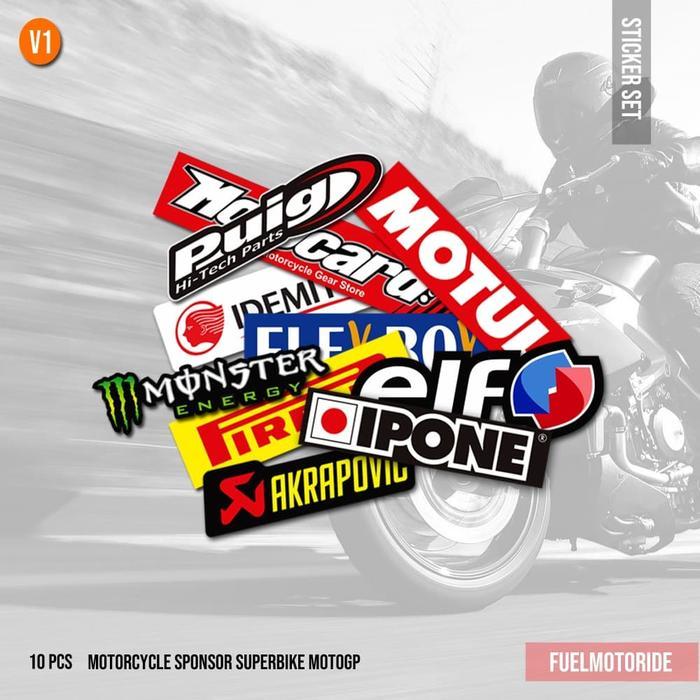 Sticker Set Sponsor Superbike Motogp CBR R15 R25 KTM GSX Nmax PCX Xmax - V1