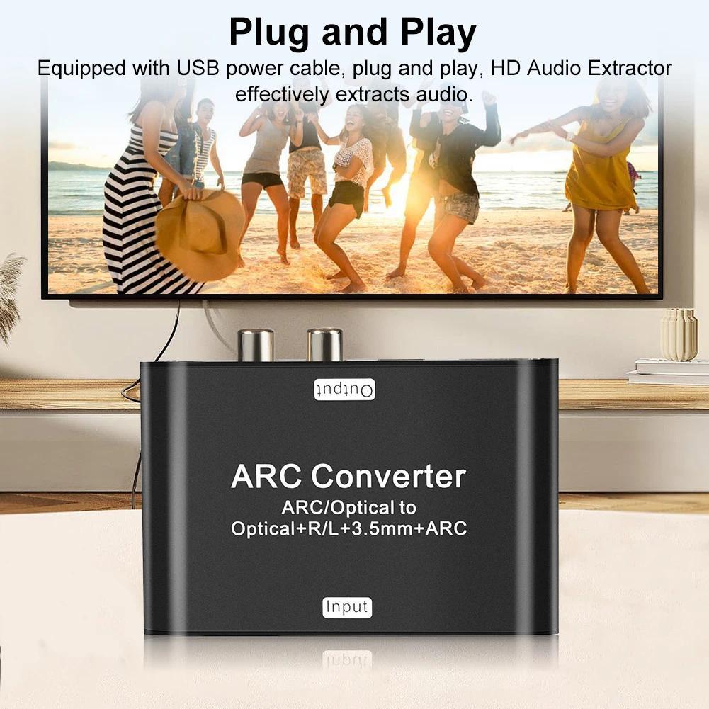 192Khz ARC Audio Extractor HDMI-Compatible ARC Return Extractor DAC Converter Digital To Analog Audi