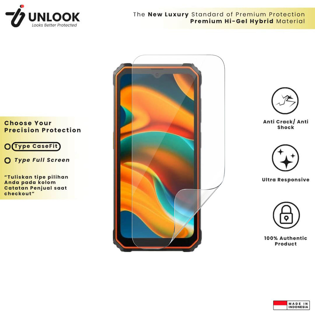 UNLOOK Hi-GEL HYBRID Hydrogel+ Screen Protector for Blackview BV4800 Pro, BV4800, BV1000, BL9000 Pro