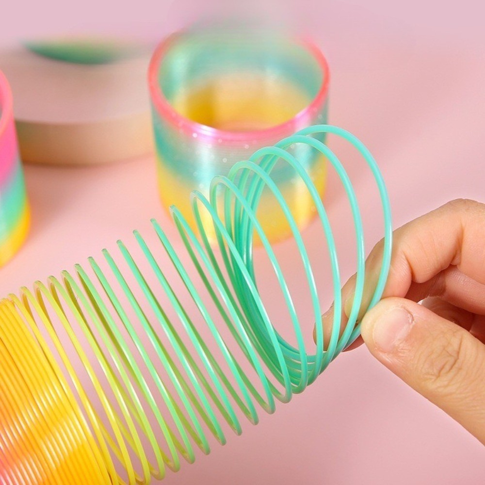 Rainbow Spring Mainan Pegas Warna Pastel Lucu Seru Dimainkan Anak dan Dewasa