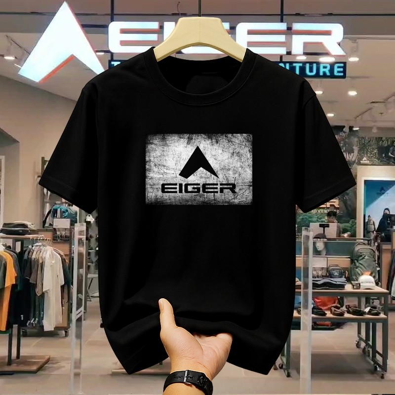 EIGER baju kaos pria distro original 100% Original Premium – T-shirt Katun Lembut untuk Aktivitas Ou