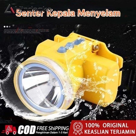 DAY SALE Senter Kepala Selam Kawachi 100Watt  200Watt Hi Tech LED Super Terang Waterproof Lithium Ca