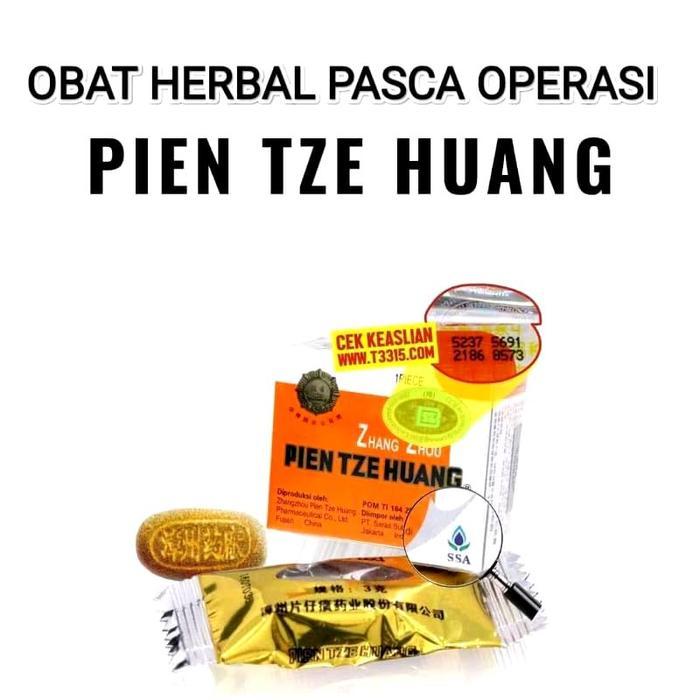 PIEN TZE HUANG Asli ( Import China ) Obat Herbal 100% Original - Utuh 1 Butir