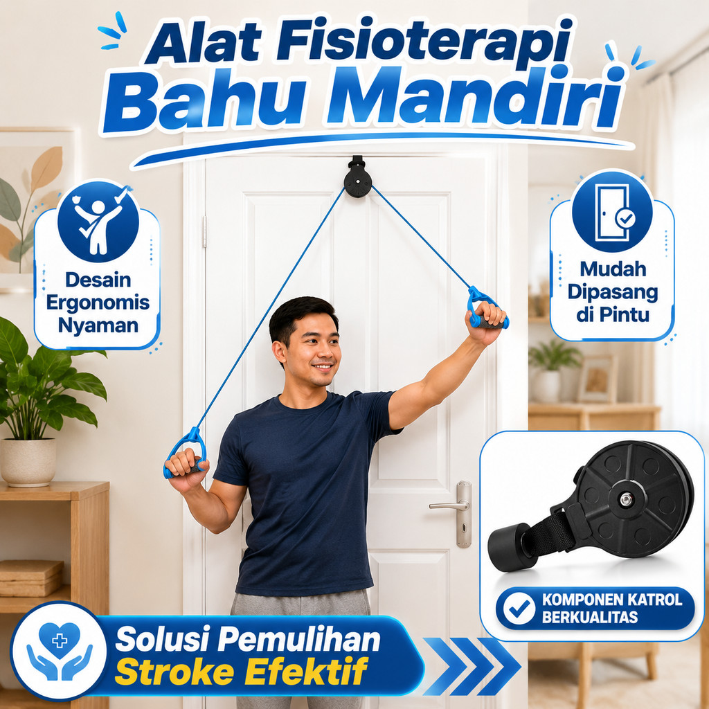 Alat Latihan Rehabilitasi Bahu Tangan Stroke Fisioterapi Katrol Pintu Fleksibilitas Sendi Lengan