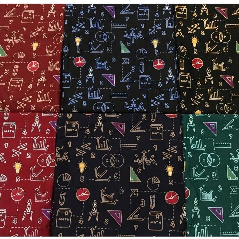 Batik Matematika Terbaru Motif Mix Cap Kombinasi Tulis (Handmade)