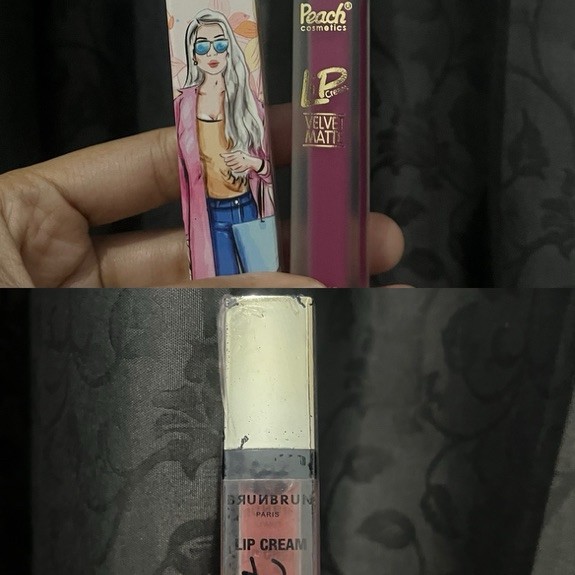 Peach Lip Cream Velvet Matte & brunbrun paris lip cream matte