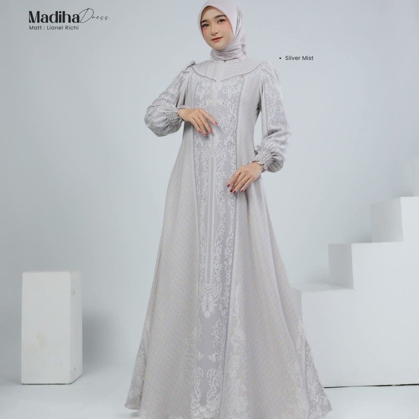 Madiha midi dress  Arrafi Dres motif Terbaru Arrafi Gamis Arrafi