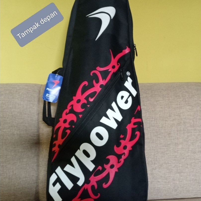 Tas raket badminton bekas second original flypower