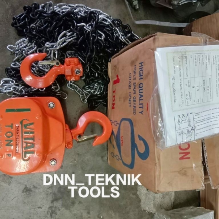 Chain Block 1 Ton x 5 Meter vital Takel 1 Ton x 5 Meter vital Japan