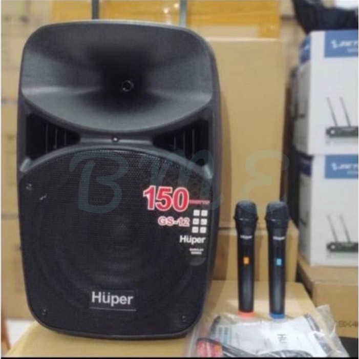 Speaker aktif portable wireles huper gs 12 huper gs12 12 inch original