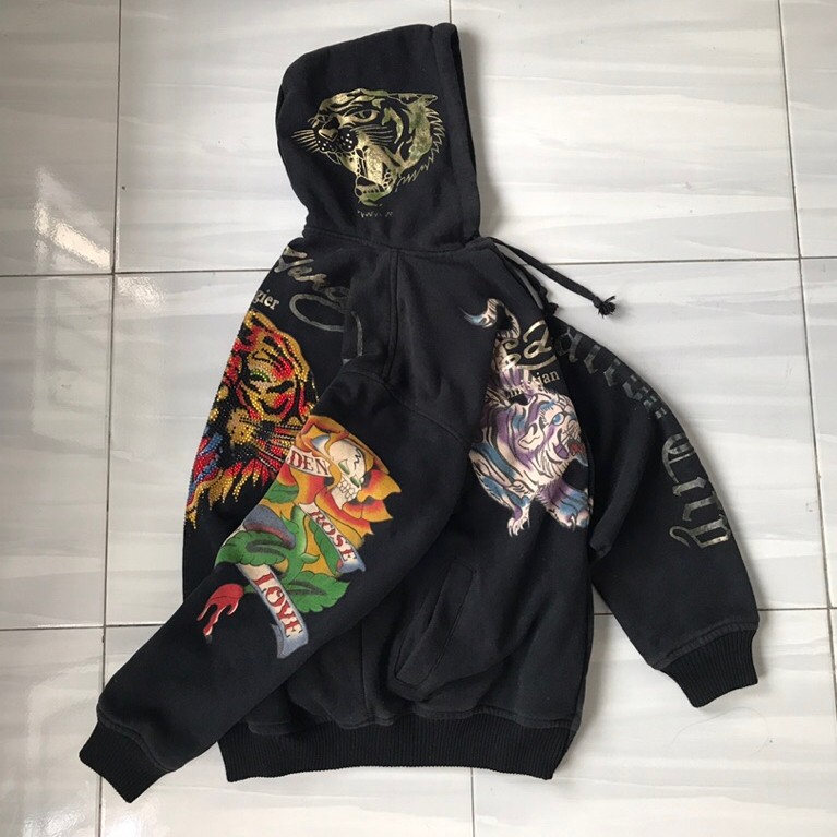 ed hardy zipper hoodie