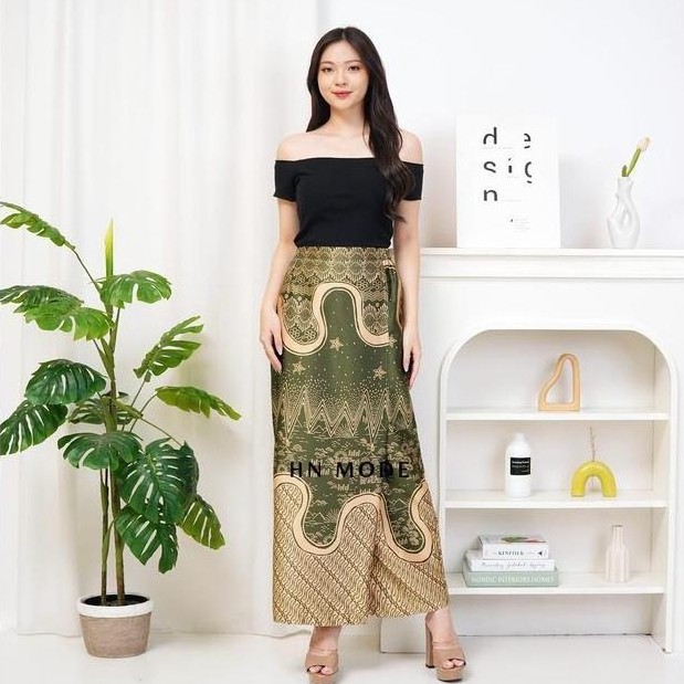 Naily kebaya - Rok span batik belah samping motif floral HJ