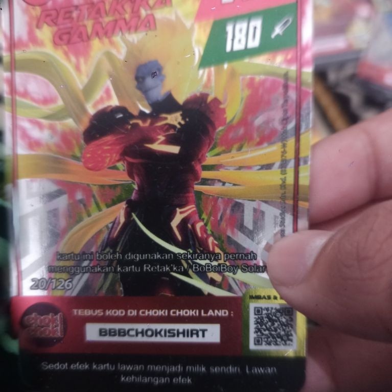 Kartu BoBoiBoy choki-choki A-AR