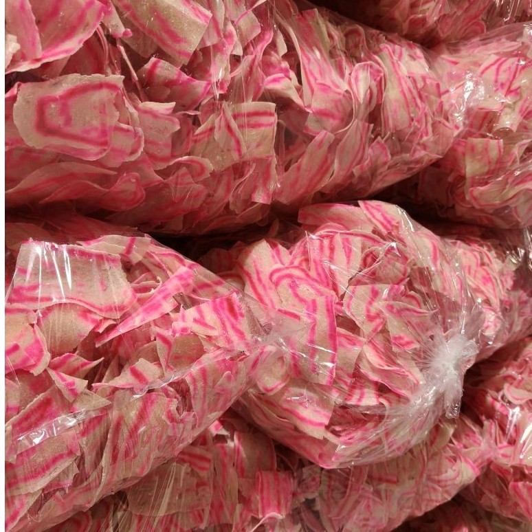 krupuk singkong loreng mentah krupuk merah putih krupuk pohong enak murah