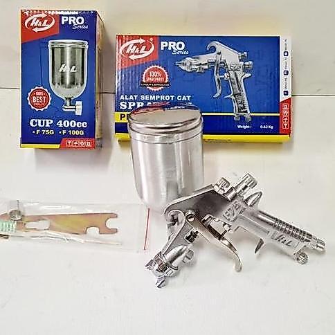 HNL F75G SPRAY GUN - ALAT SEMPROT CAT BODI CHROME