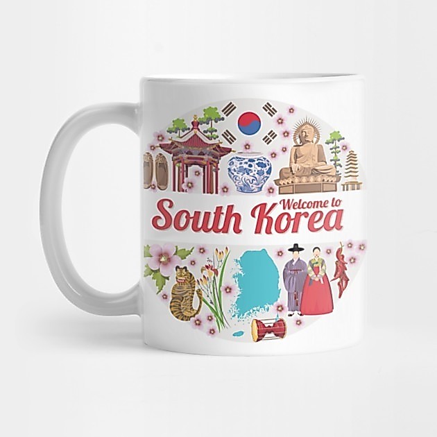 Souvenir Gelas South Korea travel - South Korea Travel Tea Mug